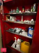 Assorted Lubricants, Eagle Flammable Liquid and Storage Cabinet: 65” x 43” x 18” - Rigging Fee: $150