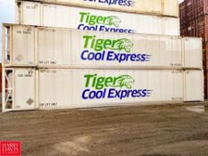 2021 Insulated, 53' CIMC Container with Carrier Vector HE19 Refrigeration Unit, Approximately 1,121