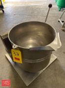Groen 10 Gallon (40 Liter) Jacketed S/S Tilt Kettle, Model: TDH-40, S/N: 70013 - Rigging Fee: $100