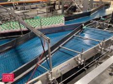 S/S Frame Table Top Conveyor with Krones MultiCo Bi-Directional Accumulation Table