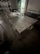 (2) S/S TABLE, APROX. DIMS: 36 IN X 24 IN (RIGGING & SIMPLE LOADING FEE $40.00) (NOTE: DOES NOT