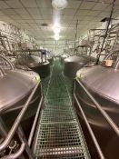 S/S Platform for (8) Culture Products Tanks, with S/S Hand Rails, Uprights & Cross Beams, with