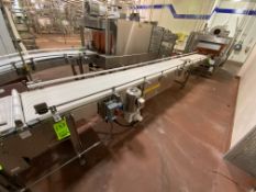 Straight Section of S/S Discharge Conveyor, with Aprox. 17-3/4” W Plastic Interlock Belt, Overall