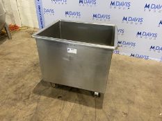 S/S Single Wall Tote,Internal Dims.: Aprox. 33