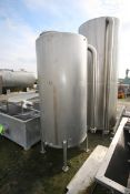 350 Gal. S/S Single Wall Vertical Tank, Dims.: Aprox. 40