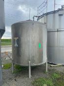 Aprox. 1,300 Gal. Vertical Single Wall Tank, Internal Vessel Dims.: Aprox. x 77” Tall x 72” Dia.,