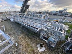 S/S Grape Fruit Trough, Aprox. 22 ft. L, with Bottom S/S Auger (LOCATED IN ATWATER, CA)