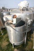 150 Gal. S/S Single Wall Mixing Tank, Tank Dims.: Aprox. 35