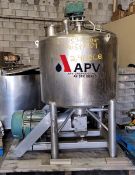 APV 300 Gal. Round S/S Likwifier, S/N K-0354 with Scrape Surface Mixing, Measuring Aprox. 48