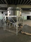 Used approximately 500 gallon triple motion T316 stainless steel sanitary kettle. Kettle 57