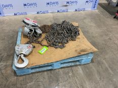 Coffing 8 Ton Hoist,with (2) Hooks & Chain, On Pallet (INV#93235)(Located at the MDG Showroom 2.0 in