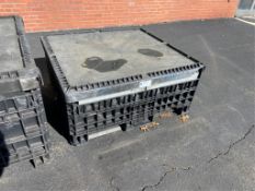 Plastic Storage Bin with Lid,Overall Dims.: Aprox. 45” L x 48” W x 12 ” H, with Plastic Lid (INV#