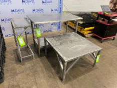 S/S Table, with S/S Side Table, with S/S Framing,Overall Dims. of S/S Table: 48