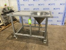 S/S Funnel Cart,with Butterfly Valve & Outlet Valve Aprox. 2