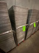 (126) BAKING SHEET PANS, INTERAL DIMS.: APROX. 26” L x 18” W x 1” H, ON S/S PORTABLE PAN CART (LOCAT