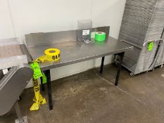 S/S TABLE, OVERALL DIMS.: APROX. 58” L x 27” W x 38” H (LOCATED IN CALLERY, PA)