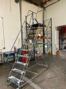 10-STEP PORTABLE STAIRS, MOUNTED ON PORTABLE FRAME (LOCATED IN CALLERY, PA)