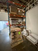 LARGE ASSORTMENT OF CORRUGATED, ASSORTED STYLES, SPREAD OUT ON PALLETS & IN RACKINGS--SEE