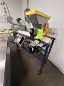 NUT TOPPING CONVEYOR FOR TART LINE, INCLUDED CHRISTY MACHINE COMPANY SIV-O-TOPPER DRY MATERIAL