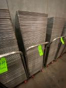 (126) BAKING SHEET PANS, INTERAL DIMS.: APROX. 26” L x 18” W x 1” H, ON S/S PORTABLE PAN CART (LOCAT