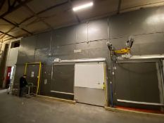 3-MODULAR COOLER & FREEZER UNIT, WITH (3) DOORS & INTERNAL PALLET RACKING, INCLUDES INTERNAL BLOWER