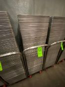 (126) BAKING SHEET PANS, INTERAL DIMS.: APROX. 26” L x 18” W x 1” H, ON S/S PORTABLE PAN CART (LOCA
