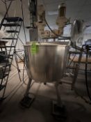 WALKER 316 S/S 100 GALLON PROCESSOR, MODEL PZ-K, S/N 5187, EQUIPPED WITH TWIN SWEEP SCRAPE AND TOP