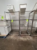 (2) PORTABLE BAKING PAN / BUN PAN CLEANING AND DRYING RACKS