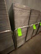 (126) BAKING SHEET PANS, INTERAL DIMS.: APROX. 26” L x 18” W x 1” H, ON S/S PORTABLE PAN CART (LOCAT
