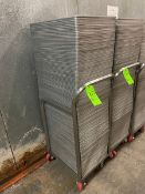 (126) BAKING SHEET PANS, INTERAL DIMS.: APROX. 26” L x 18” W x 1” H, ON S/S PORTABLE PAN CART (LOCAT