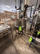 GROEN 60 GAL. S/S KETTLE, M/N N-60 SP, NAT’L BD: 49227, MAX. W.P. 100 PSI @ 338 F, WITH LIGHTNIN