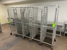 (5) ALUMINUM BAKERY RACKS, MOUNTED ON CASTERS (LOCATED IN CALLERY, PA)