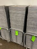(120) BAKING SHEET PANS, INTERAL DIMS.: APROX. 26” L x 18” W x 1” H, ON S/S PORTABLE PAN CART (