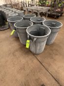 (6) RUBBERMAID BRUTE TRASH CANS