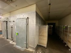 WALK-IN BLAST FREEZER, WITH (2) KRAMER 3-FAN BLOWER UNITS INSIDE THE UNITS, WITH (2) DOORS (LOCATED