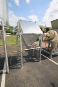 American Process Systems S/S Bag Dump, M/N NFBD, S/N 3775, with Front S/S Hinge Door, Mounted on S/S