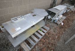 C & F Packing L Shaped S/S Conveyor Frame, SN 111-37, (2) Pcs Main Frames 6 ft & 5 ft Section 19