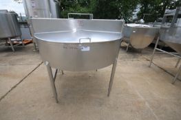 2012 Koss Aprox. 200 Gallon Hinged Lid, Cone Bottom S/S Tank, with Agitator Bridge, 4