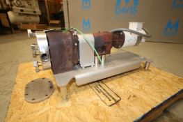 Tri Clover Positive Displacement Pump, Model PR25-1 1/2M-UC4-ST-S, S/N X3883, with 1 1/2