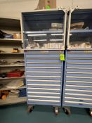 STORLOC MODULAR ROLLING CABINET WITH CONTENTS, INCLUDES EXTENSIVE HARDWARE INVENTORY