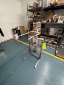 (3) FLOOR STANDS FOR MARBURG SHRINK TUNNELS WITH PNEUMATIC LIFT TO ADJUST HEIGHT