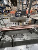 MARBURG HEAT SHRINK TUNNEL, MODEL CR-6000, DUAL CONTROLS, FLOW THROUGH VENTILATION, 220 V