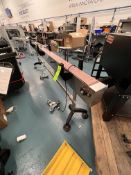 STRAIGHT CONVEYOR SECTION, APPROX 4-1/2 IN W X 120 IN. L, BODINE ELECTRIC MOTOR, VFD