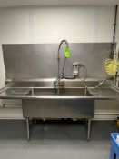 ADVANCE TABCO TWO BOWL SINK DIMENSIONS APPROXIMATELY 96