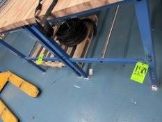 (2) WOODEN TOP TABLES