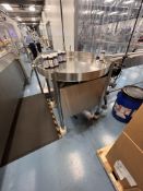 R.E.R ROTARY S/S ACCUMULATION TABLE WITH SPEED CONTROLLER, MODEL AC36, S/360600, 110 V