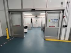 MODULAR CLEAN ROOM, PRE-WEIGH SUITE 4, INCLUDES (2) AUTMATIC SLIDING DOORS, (4) CAMFIL HEPA UNITS,