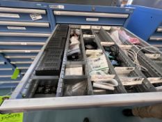 DEITZ COTTONER SPARE PARTS, (3) SHELVES OF PARTS