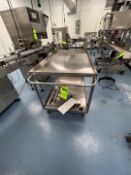 DAYTON S/S PUSH CART, MODEL 11A464, 1,200 LB CAPACITY, ON CASTERS, APPROX. 48 IN. L X 30 IN. W X