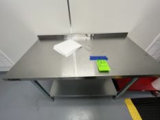 (2) STAINLESS STEEL TABLE DOES NOT INCLUDE CONTENTS